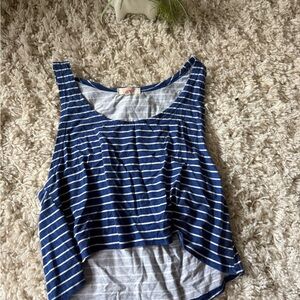 Striped Blue and White Tank Top